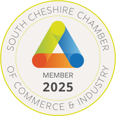 Our Membership Badge from the South Cheshire Chamber of Commerce & Industry